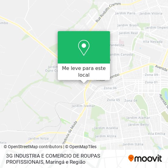 3G INDUSTRIA E COMERCIO DE ROUPAS PROFISSIONAIS mapa