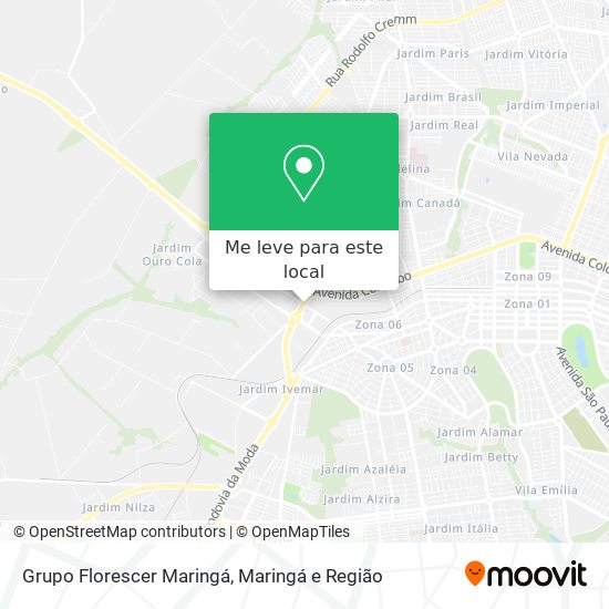 Grupo Florescer Maringá mapa