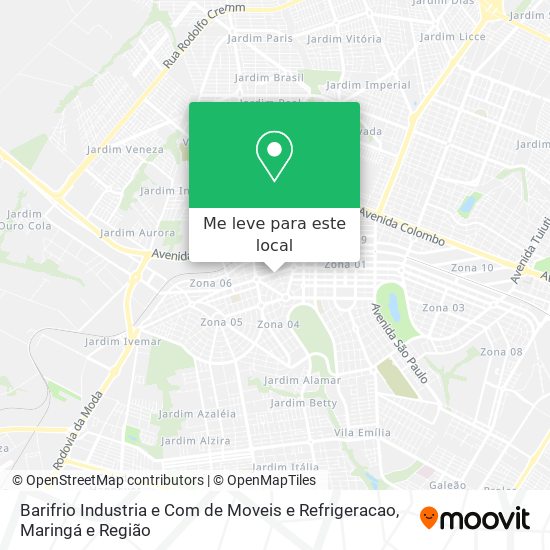 Barifrio Industria e Com de Moveis e Refrigeracao mapa