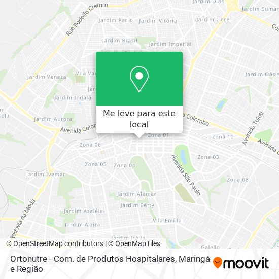 Ortonutre - Com. de Produtos Hospitalares mapa