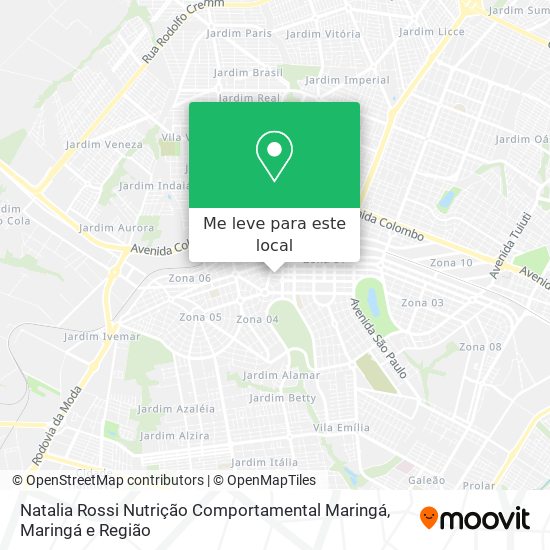 Natalia Rossi Nutrição Comportamental Maringá mapa