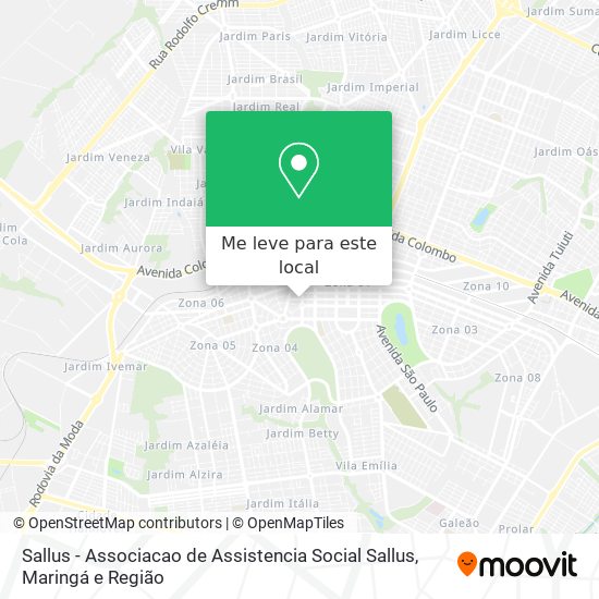 Sallus - Associacao de Assistencia Social Sallus mapa