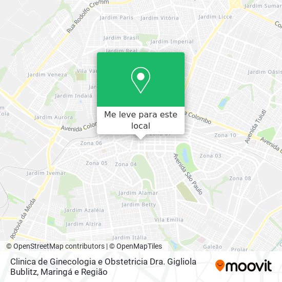 Clinica de Ginecologia e Obstetricia Dra. Gigliola Bublitz mapa