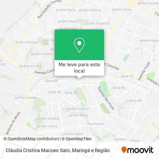 Cláudia Cristina Macceo Sato mapa