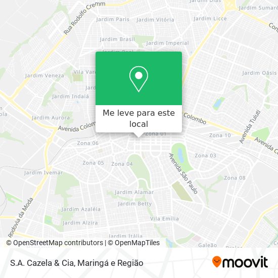 S.A. Cazela & Cia mapa