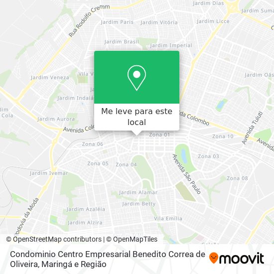 Condominio Centro Empresarial Benedito Correa de Oliveira mapa