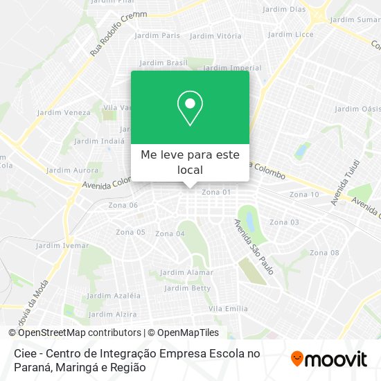 Ciee - Centro de Integração Empresa Escola no Paraná mapa