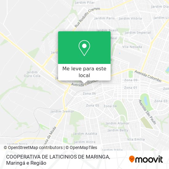 COOPERATIVA DE LATICINIOS DE MARINGA mapa