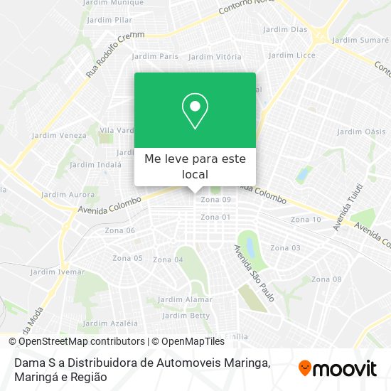 Dama S a Distribuidora de Automoveis Maringa mapa