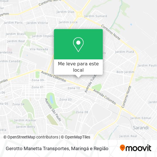 Gerotto Manetta Transportes mapa