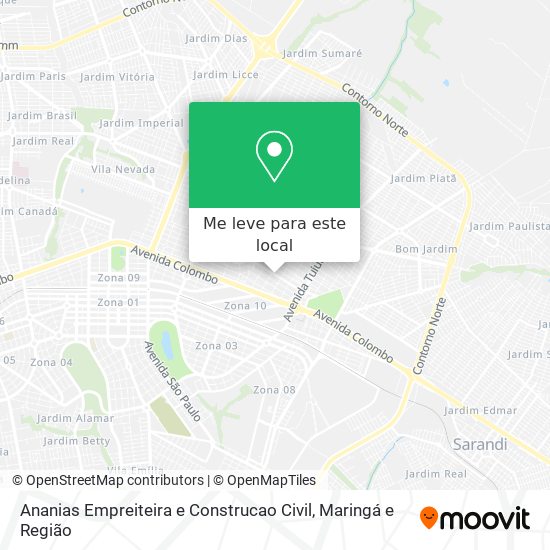 Ananias Empreiteira e Construcao Civil mapa