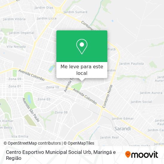Centro Esportivo Municipal Social Urb mapa