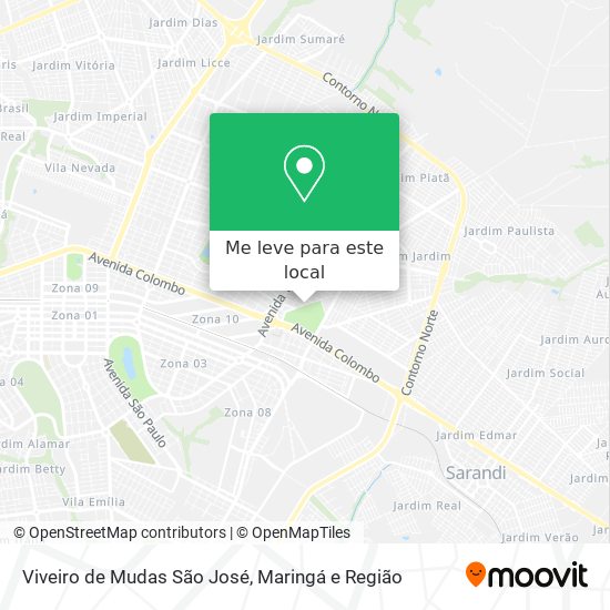 Viveiro de Mudas São José mapa