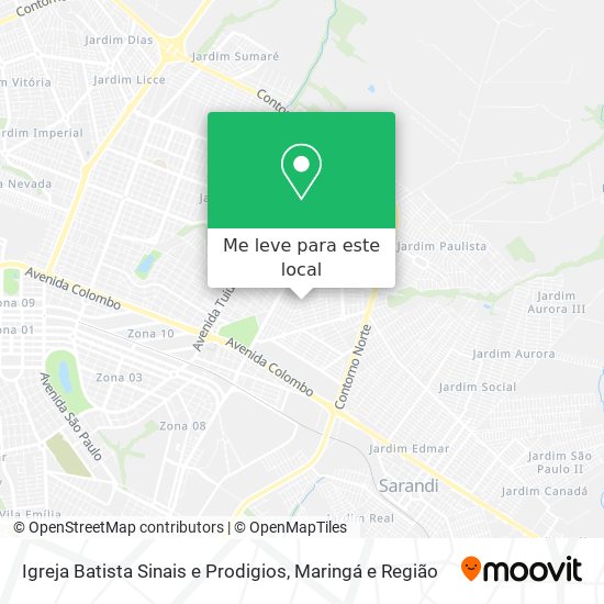 Igreja Batista Sinais e Prodigios mapa