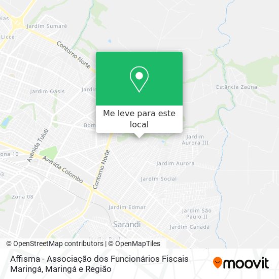 Affisma - Associação dos Funcionários Fiscais Maringá mapa