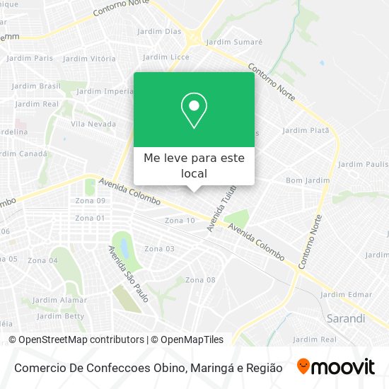 Comercio De Confeccoes Obino mapa