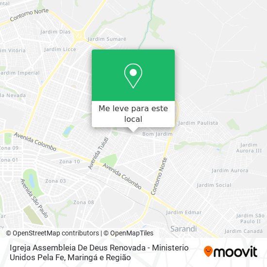 Igreja Assembleia De Deus Renovada - Ministerio Unidos Pela Fe mapa