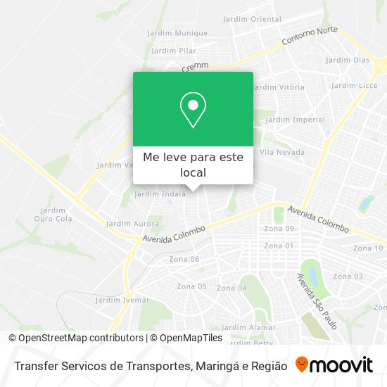Transfer Servicos de Transportes mapa