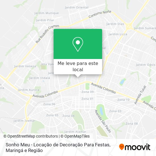 Sonho Meu - Locação de Decoração Para Festas mapa