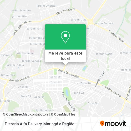 Pizzaria Alfa Delivery mapa