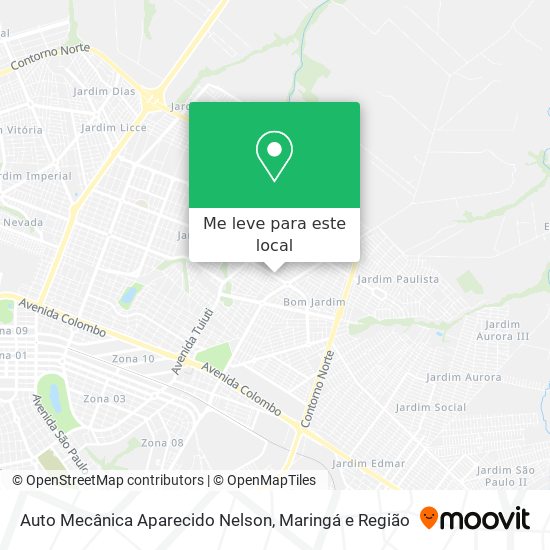 Auto Mecânica Aparecido Nelson mapa