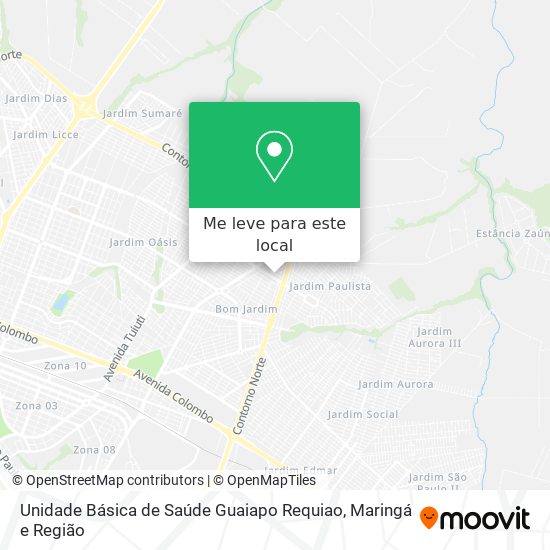 Unidade Básica de Saúde Guaiapo Requiao mapa