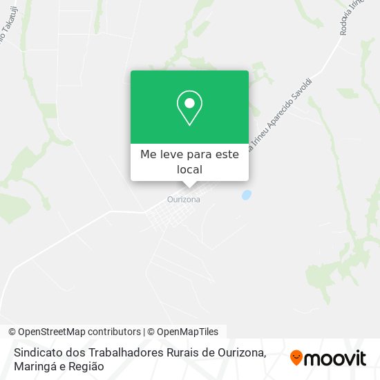 Sindicato dos Trabalhadores Rurais de Ourizona mapa
