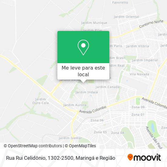 Rua Rui Celidônio, 1302-2500 mapa