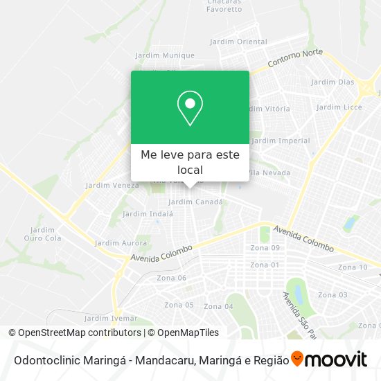 Odontoclinic Maringá - Mandacaru mapa
