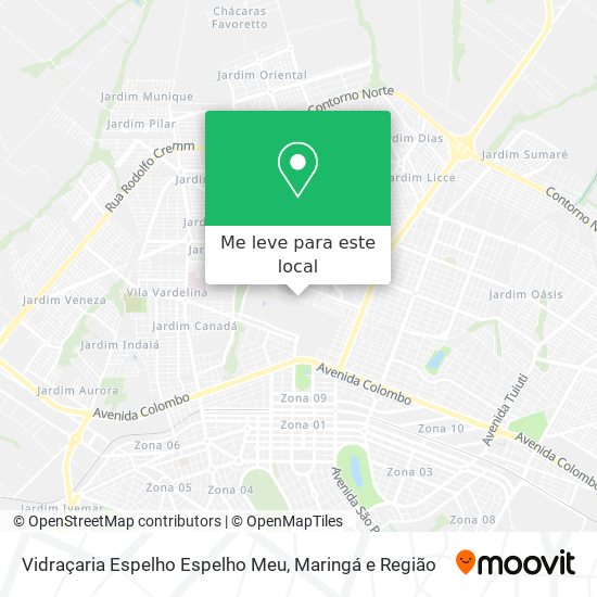 Vidraçaria Espelho Espelho Meu mapa