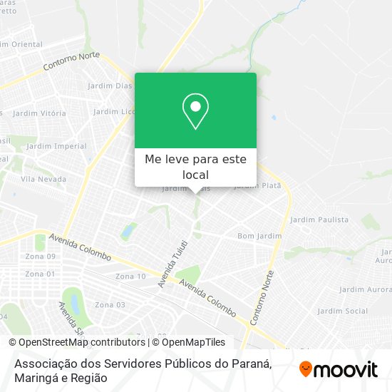 Associação dos Servidores Públicos do Paraná mapa