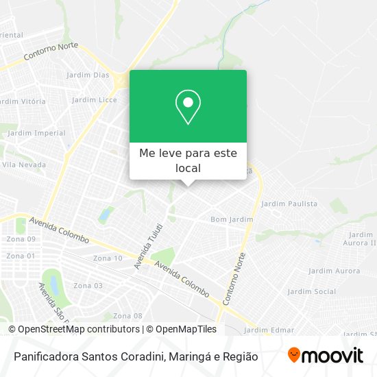 Panificadora Santos Coradini mapa