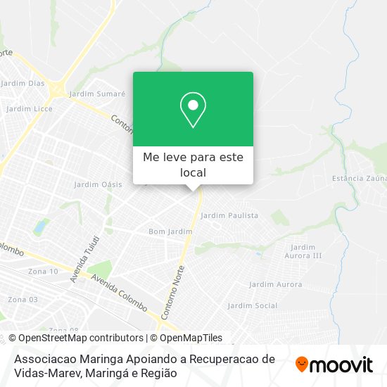 Associacao Maringa Apoiando a Recuperacao de Vidas-Marev mapa