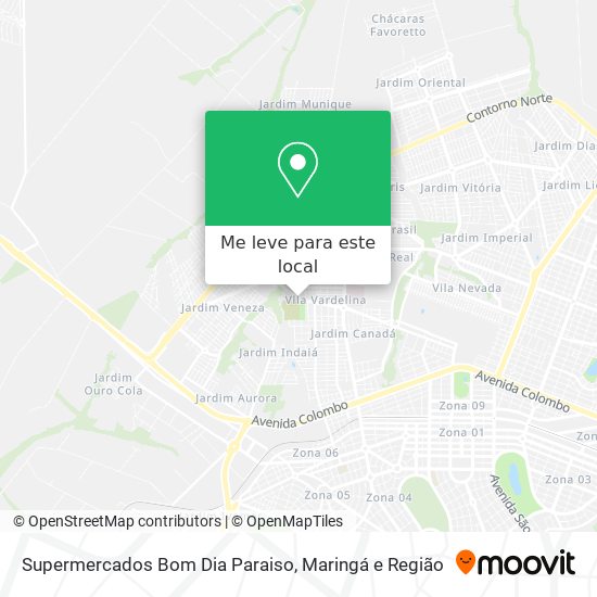 Supermercados Bom Dia Paraiso mapa