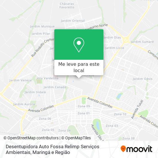 Desentupidora Auto Fossa Relimp Serviços Ambientais mapa