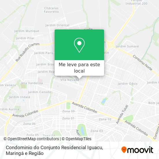 Condominio do Conjunto Residencial Iguacu mapa