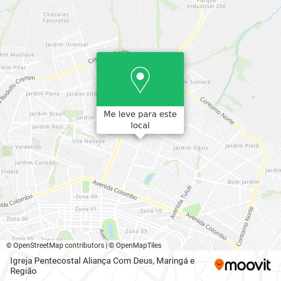 Igreja Pentecostal Aliança Com Deus mapa