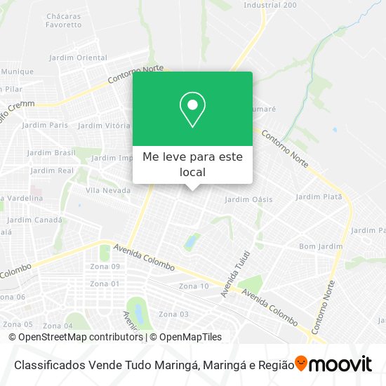 Classificados Vende Tudo Maringá mapa