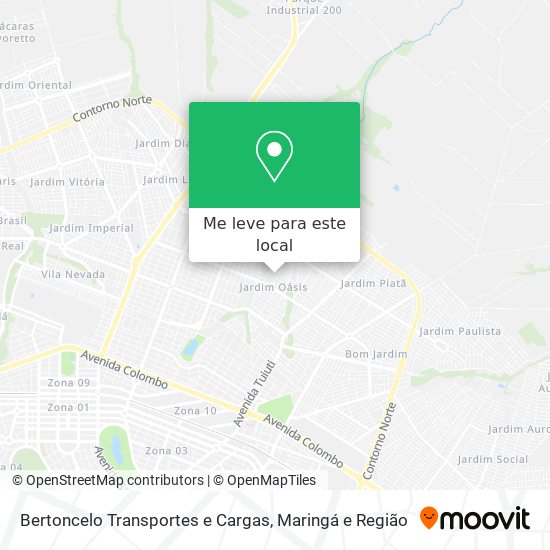 Bertoncelo Transportes e Cargas mapa