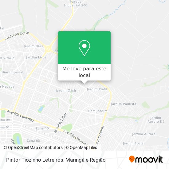 Pintor Tiozinho Letreiros mapa