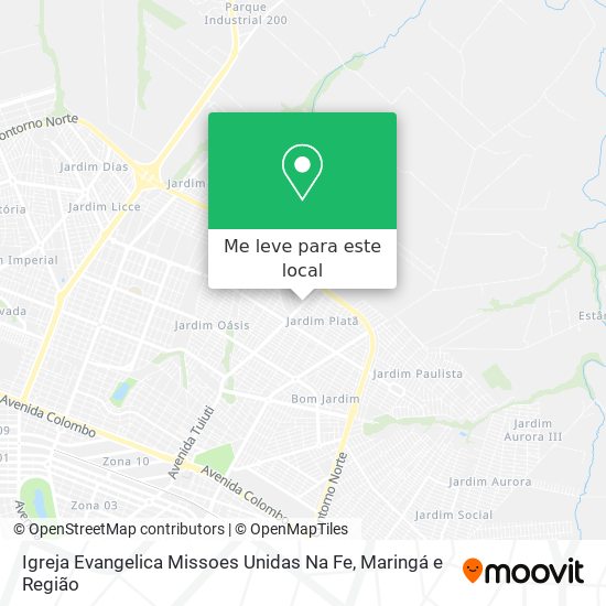 Igreja Evangelica Missoes Unidas Na Fe mapa