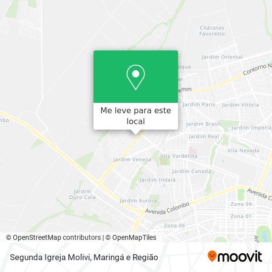 Segunda Igreja Molivi mapa