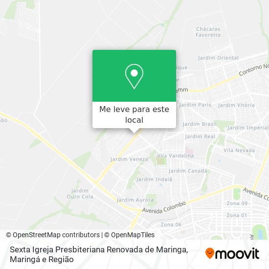 Sexta Igreja Presbiteriana Renovada de Maringa mapa
