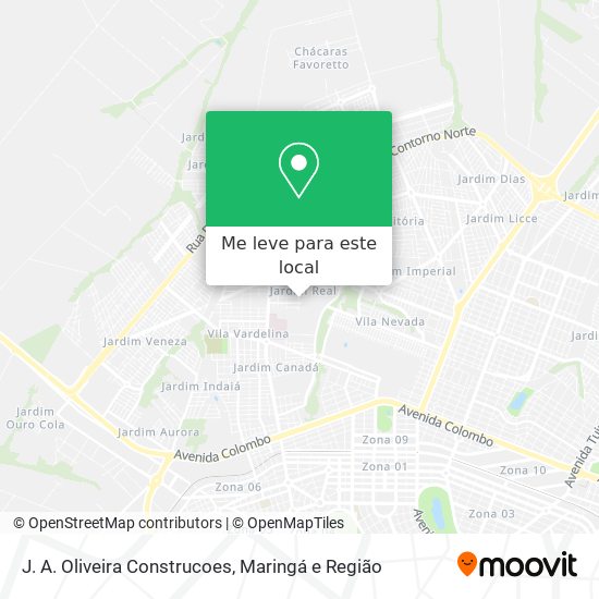 J. A. Oliveira Construcoes mapa
