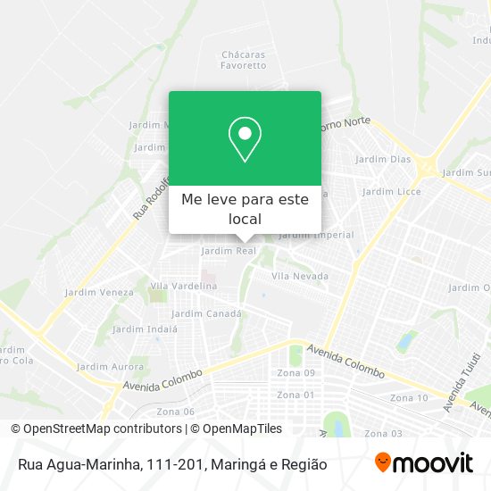 Rua Agua-Marinha, 111-201 mapa