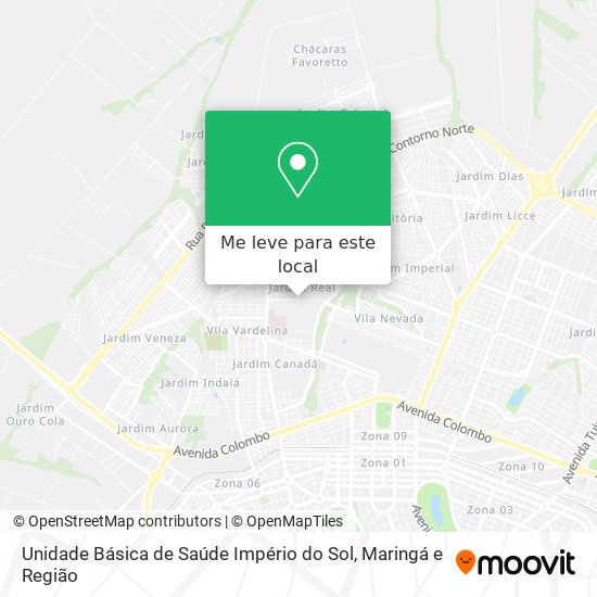 Unidade Básica de Saúde Império do Sol mapa