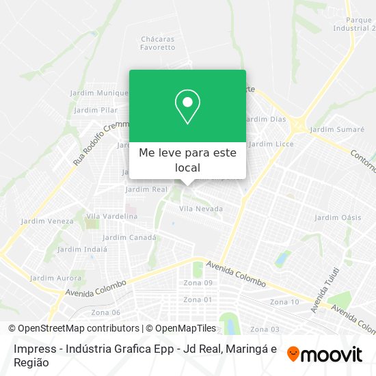 Impress - Indústria Grafica Epp - Jd Real mapa