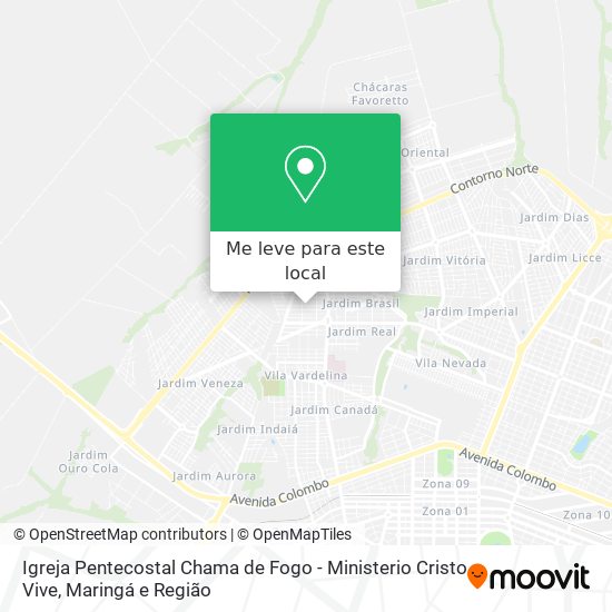 Igreja Pentecostal Chama de Fogo - Ministerio Cristo Vive mapa