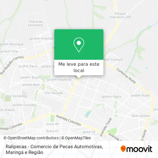 Ralipecas - Comercio de Pecas Automotivas mapa