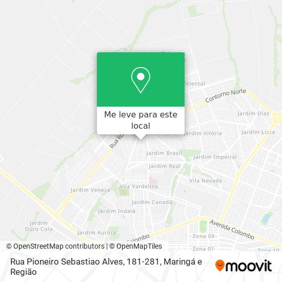 Rua Pioneiro Sebastiao Alves, 181-281 mapa